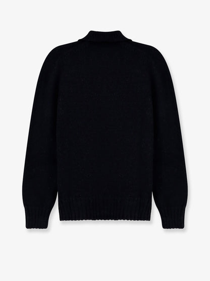 Wool blend ribbed collar sweater thumbnail