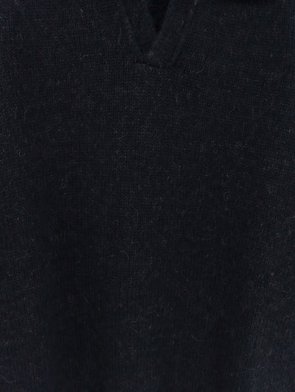 Wool blend ribbed collar sweater thumbnail