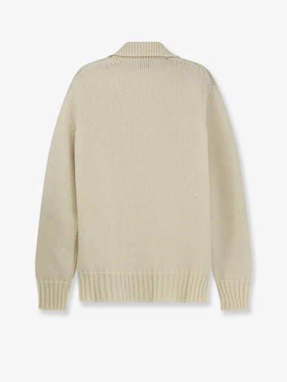 Wool blend ribbed collar sweater thumbnail