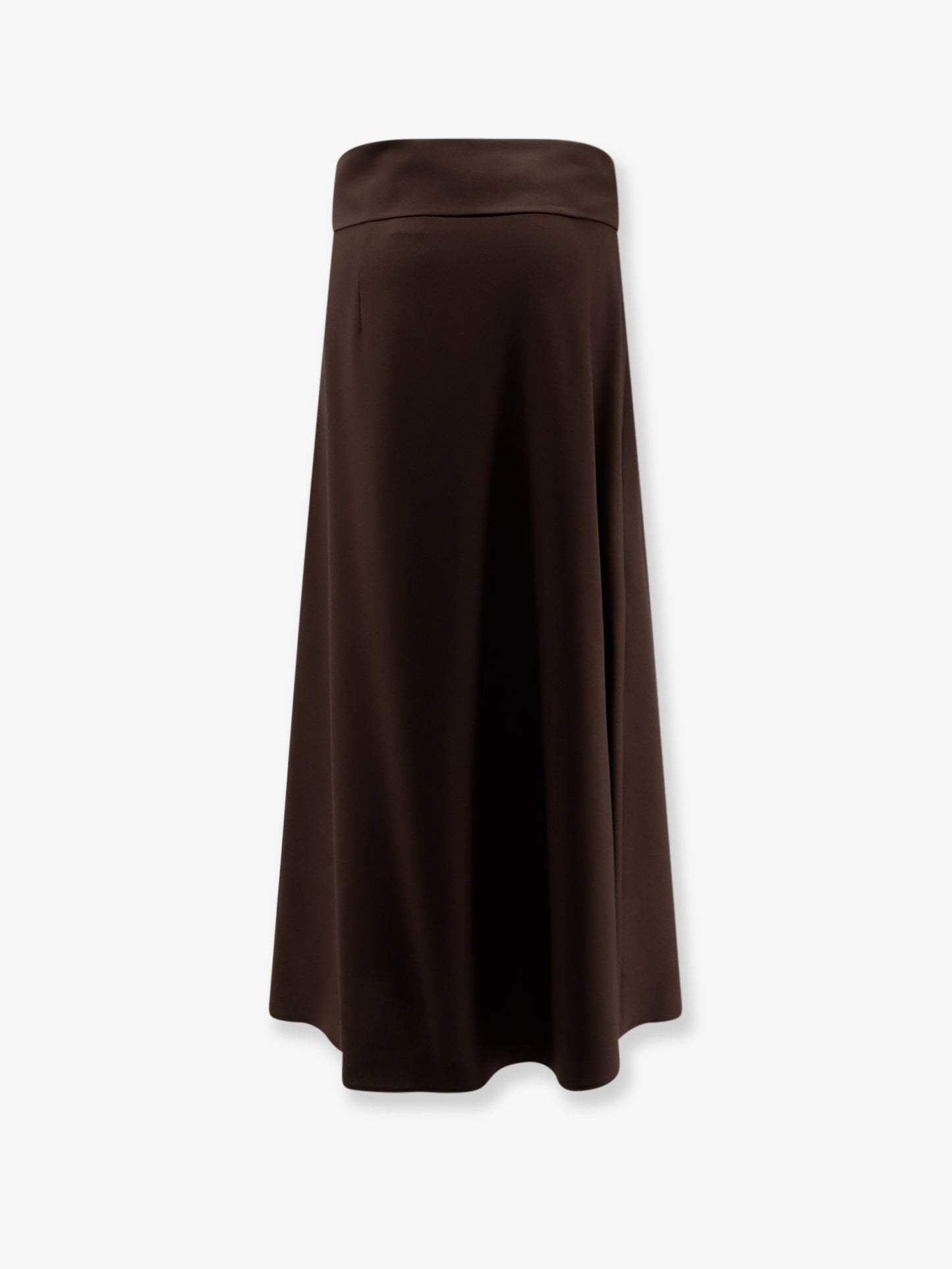Stretch virgin wool long skirt