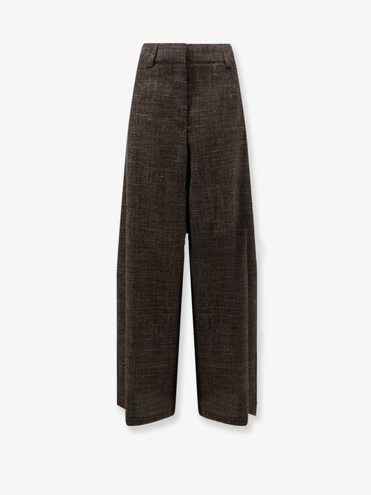 Wool and linen blend trousers