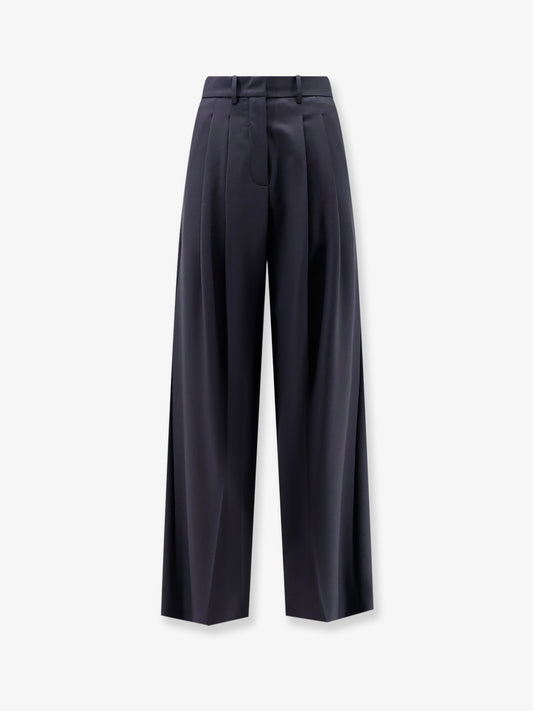 Wool blend trousers with pinces