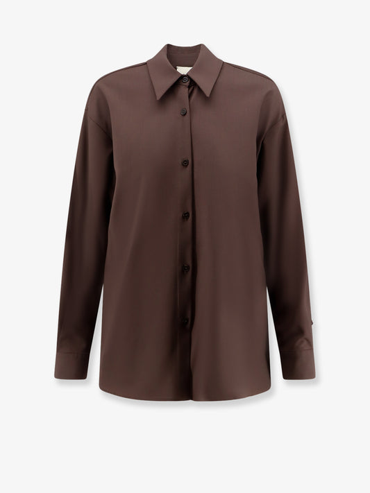Stretch virgin wool shirt