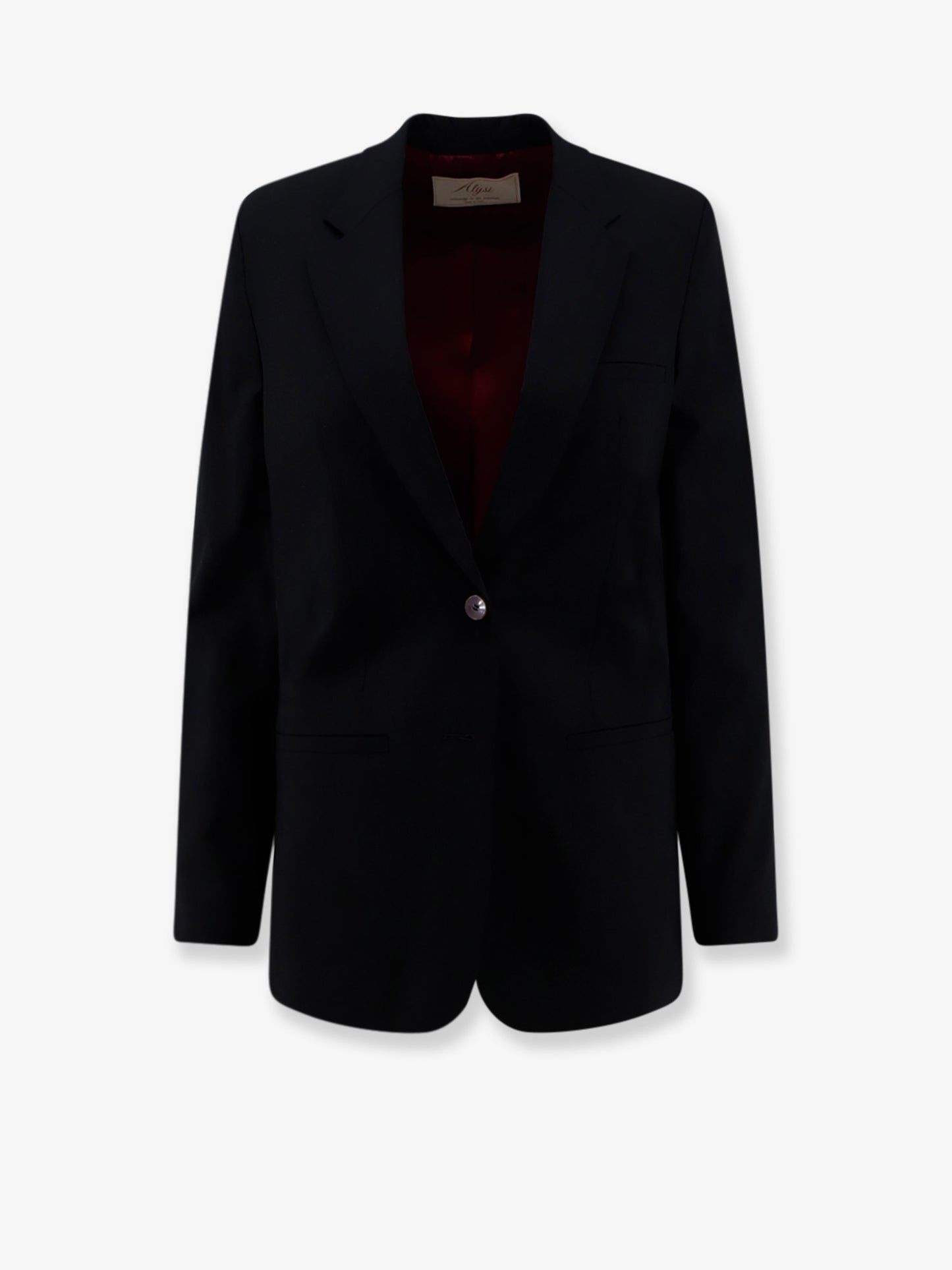 Single-breasted stretch virgin wool blazer