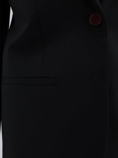 Single-breasted stretch virgin wool blazer thumbnail