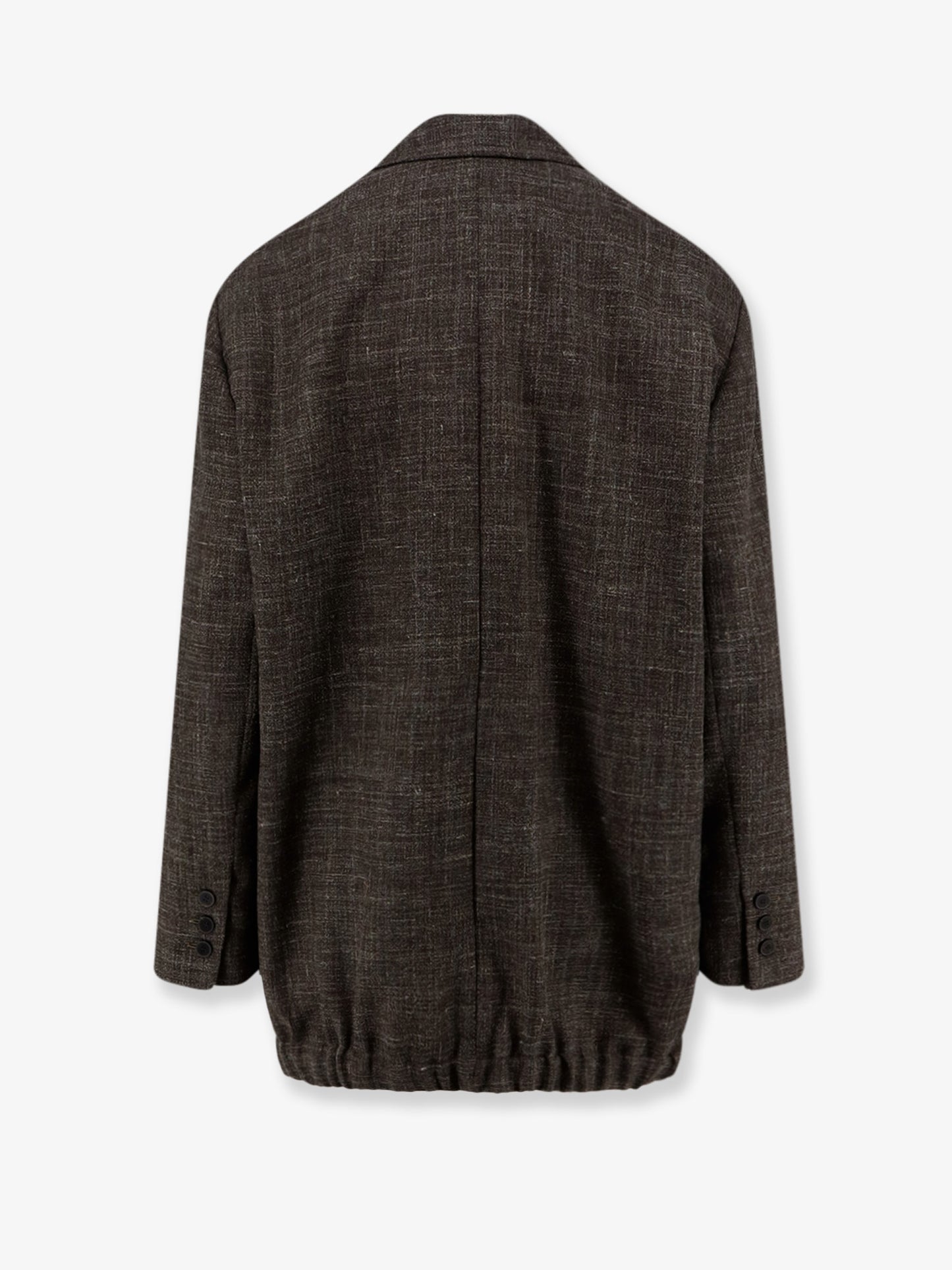 Oversize wool and linen blend blazer