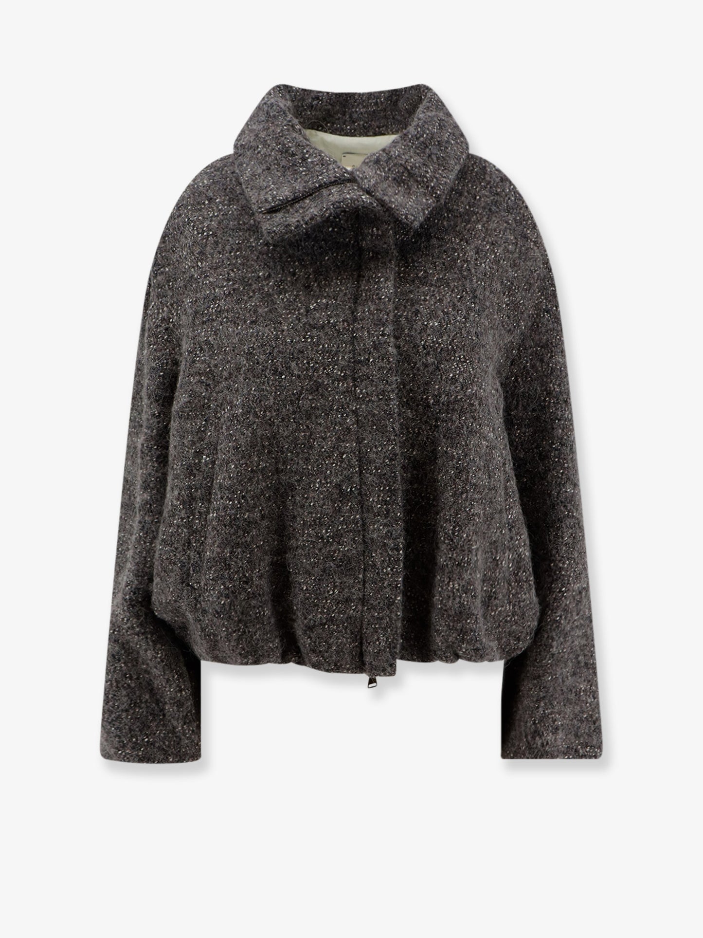 Giubbino in lana vergine, cotone e alpaca