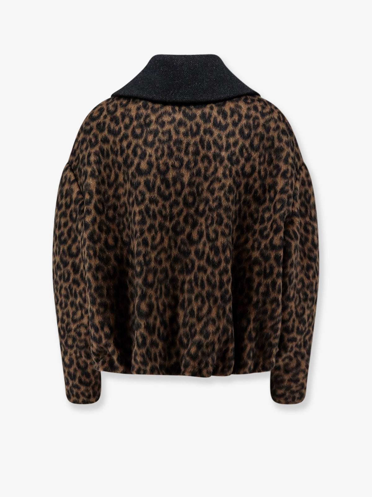 Virgin wool and mohair jacket with animal print