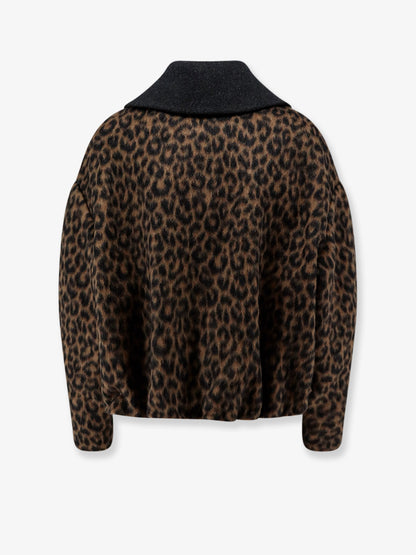 Virgin wool and mohair jacket with animal print thumbnail