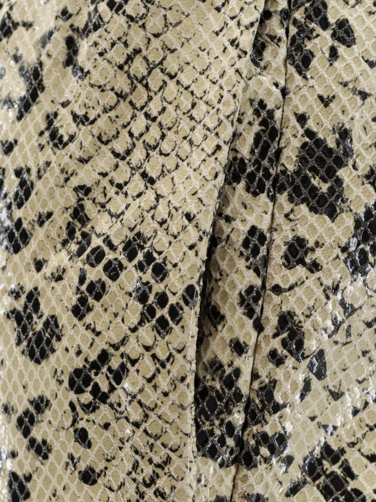 Python-print leather trousers