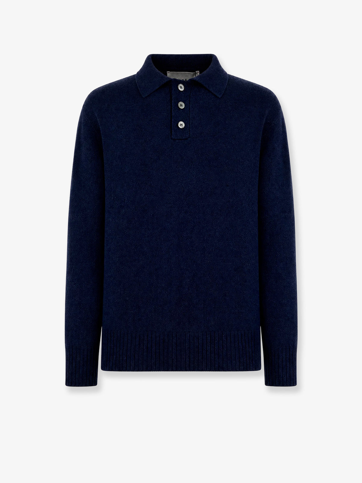 Wool and cashmere polo shirt sweater
