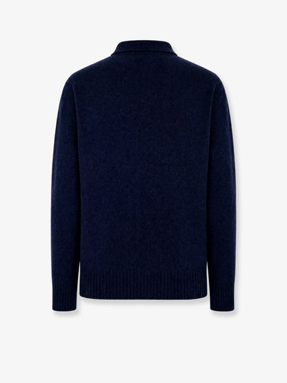 Wool and cashmere polo shirt sweater thumbnail