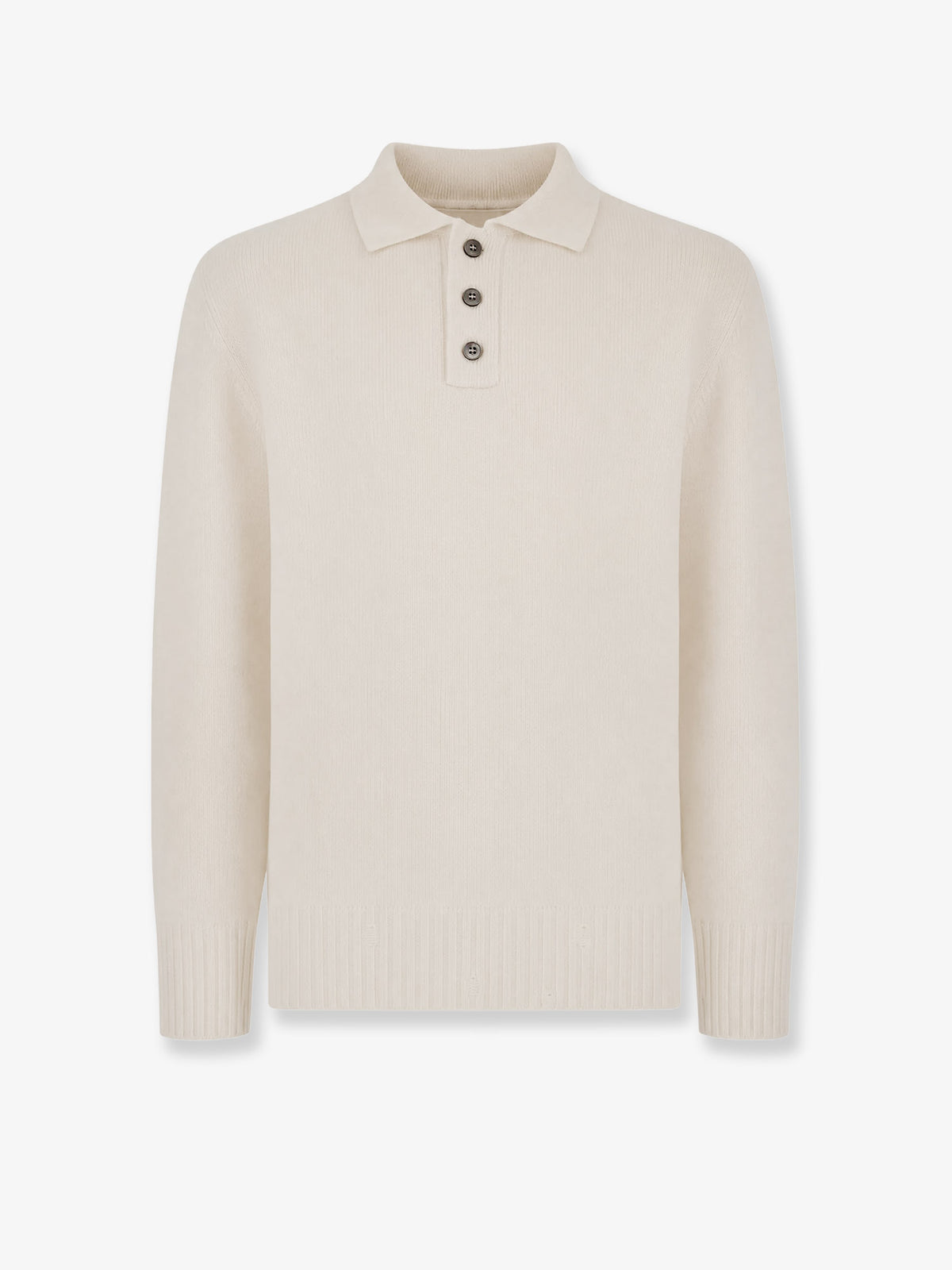 Wool and cashmere polo shirt sweater