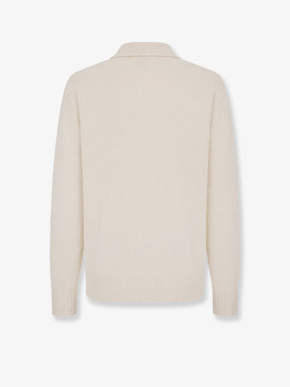 Wool and cashmere polo shirt sweater thumbnail