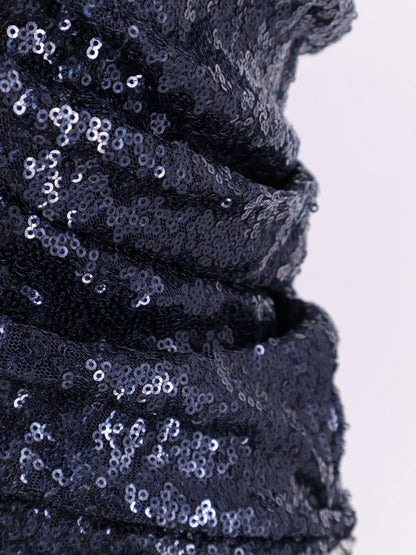 Leo stretch tulle dress with sequins thumbnail