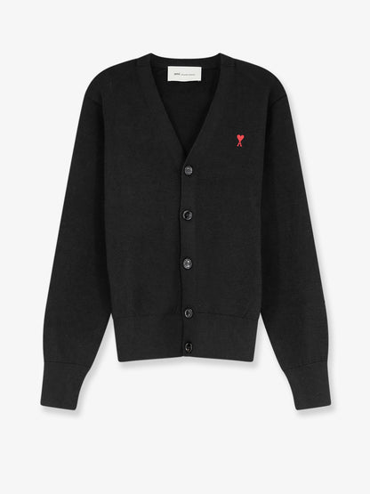 Wool cardigan with Logo embroidery thumbnail