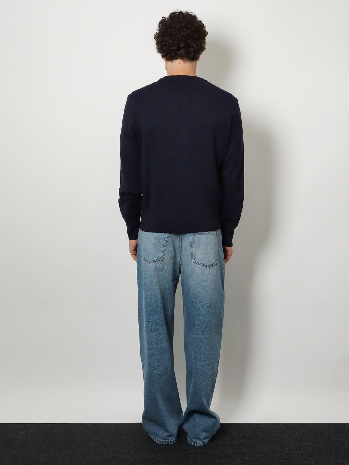 Wool cardigan with iconic embroidery