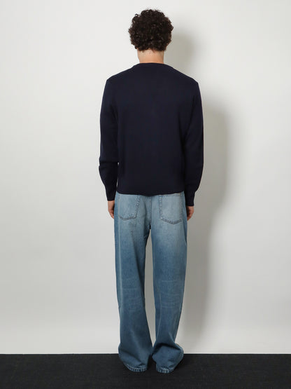 Wool cardigan with iconic embroidery thumbnail