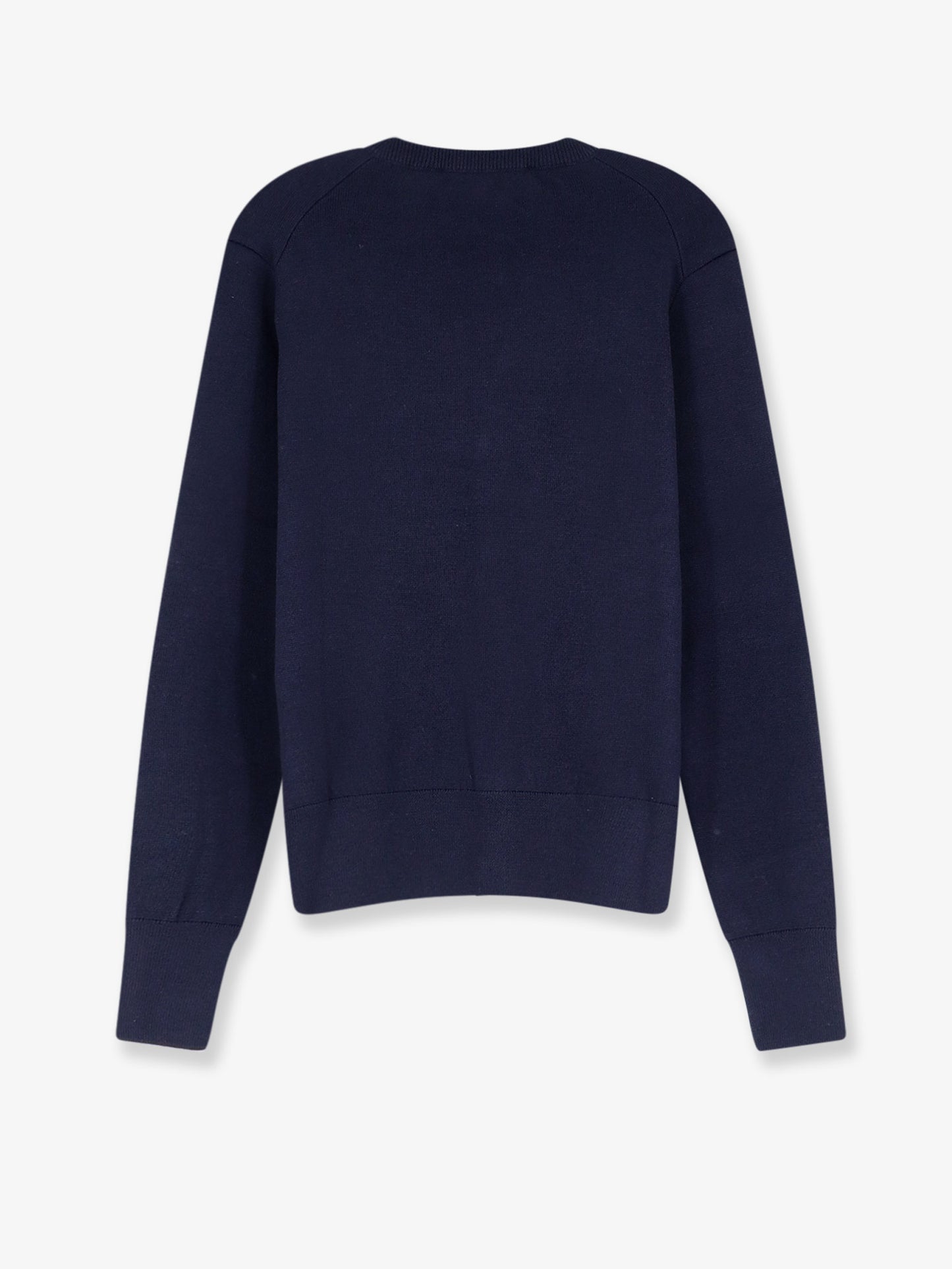 Wool cardigan with iconic embroidery