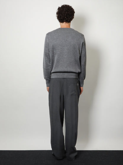 Wool cardigan with iconic embroidery thumbnail