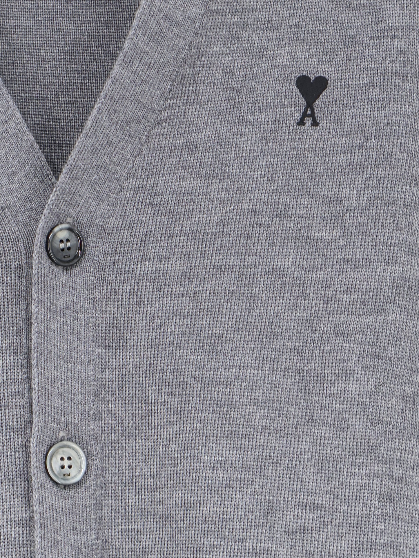 Wool cardigan with iconic embroidery
