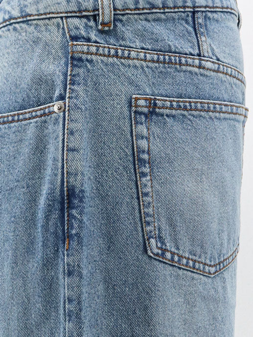 Blue denim jeans