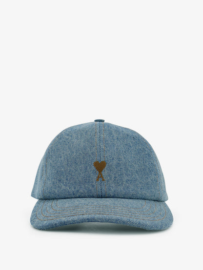 Cappello in blue denim con logo ricamato thumbnail