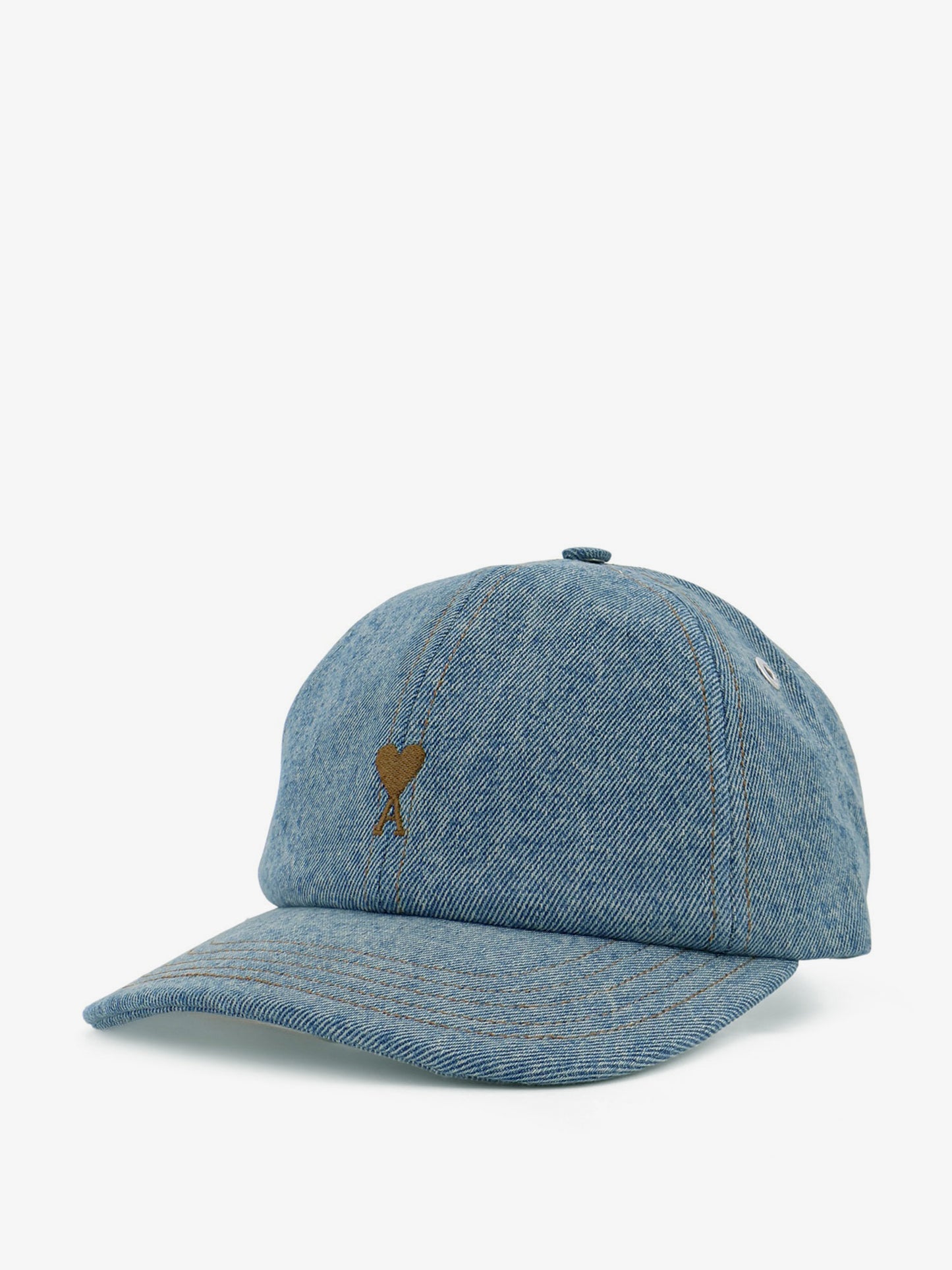 Cappello in blue denim con logo ricamato