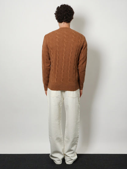 Braided knit wool sweater thumbnail