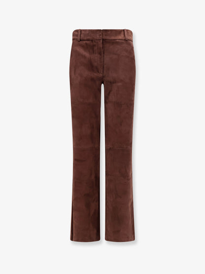 Stretch suede trousers thumbnail