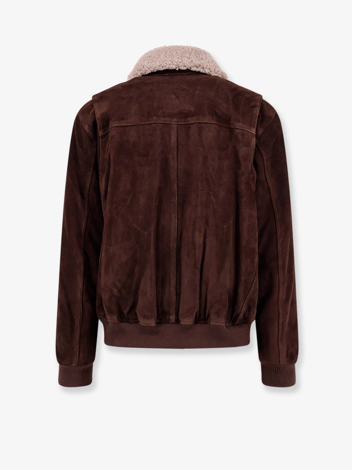 Suede Jacket with fur collar