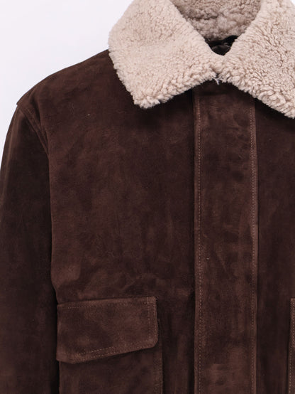 Suede Jacket with fur collar thumbnail