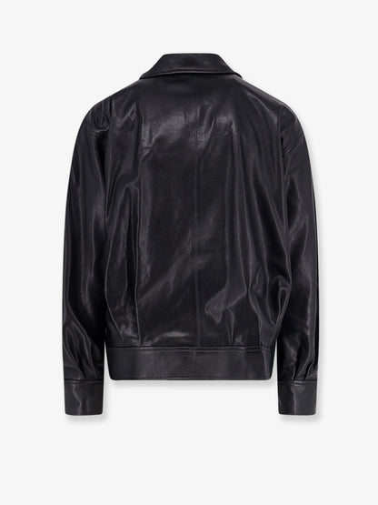 Paulo black leather jacket thumbnail