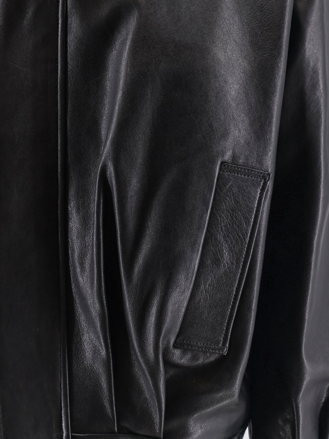 Paulo black leather jacket