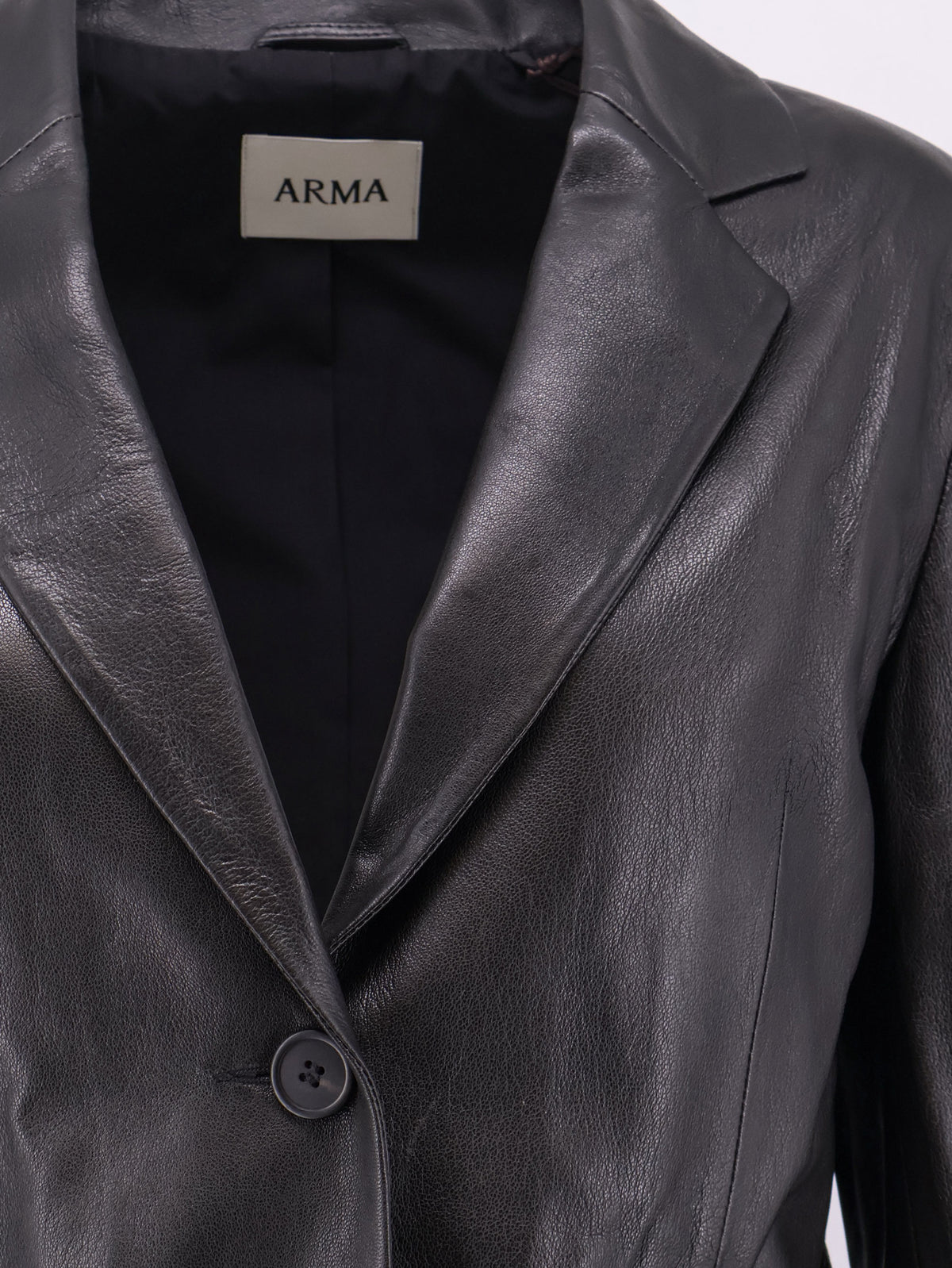 Sema single-breasted leather blazer