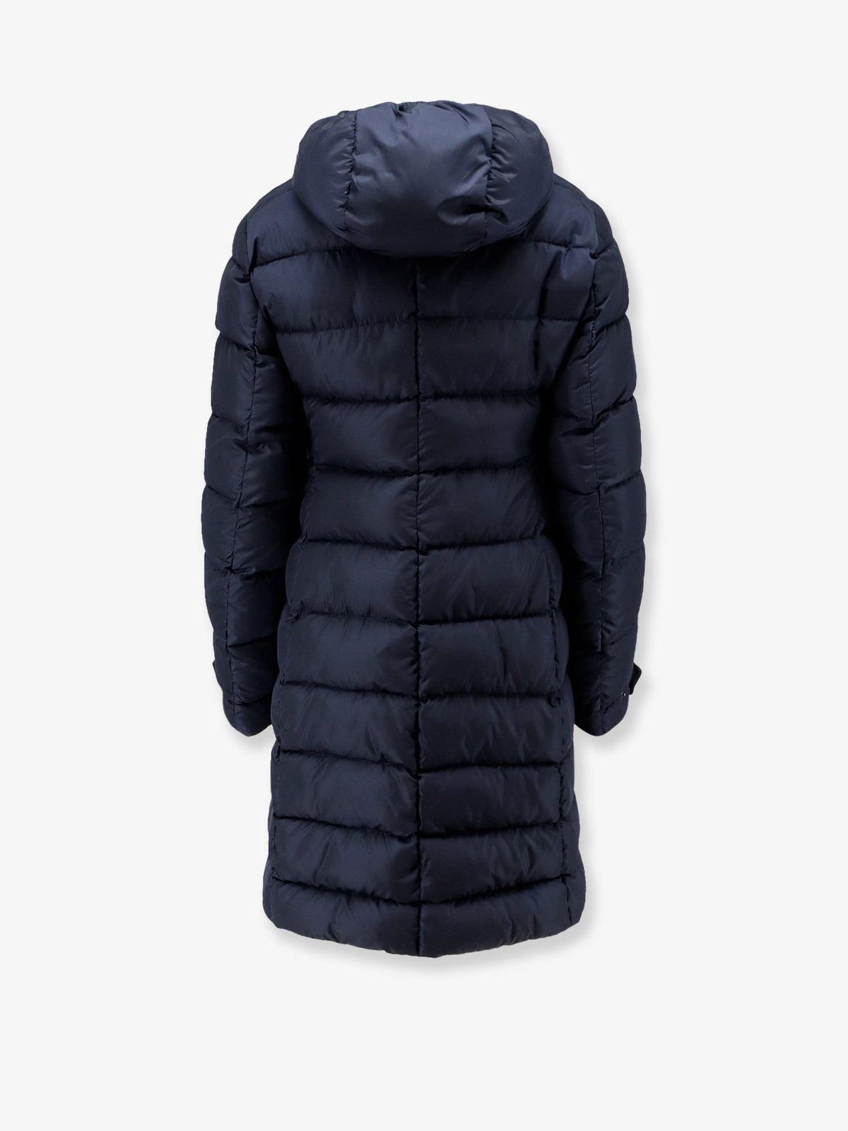 Luna Nuova long down jacket with hood