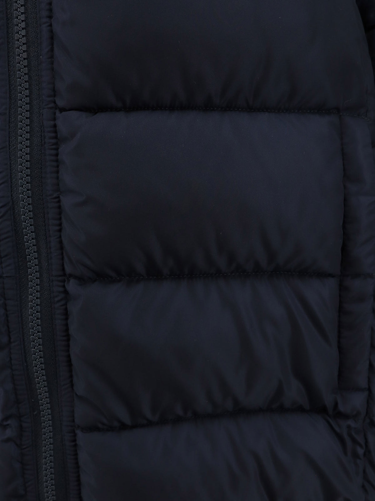 Luna Nuova long down jacket with hood