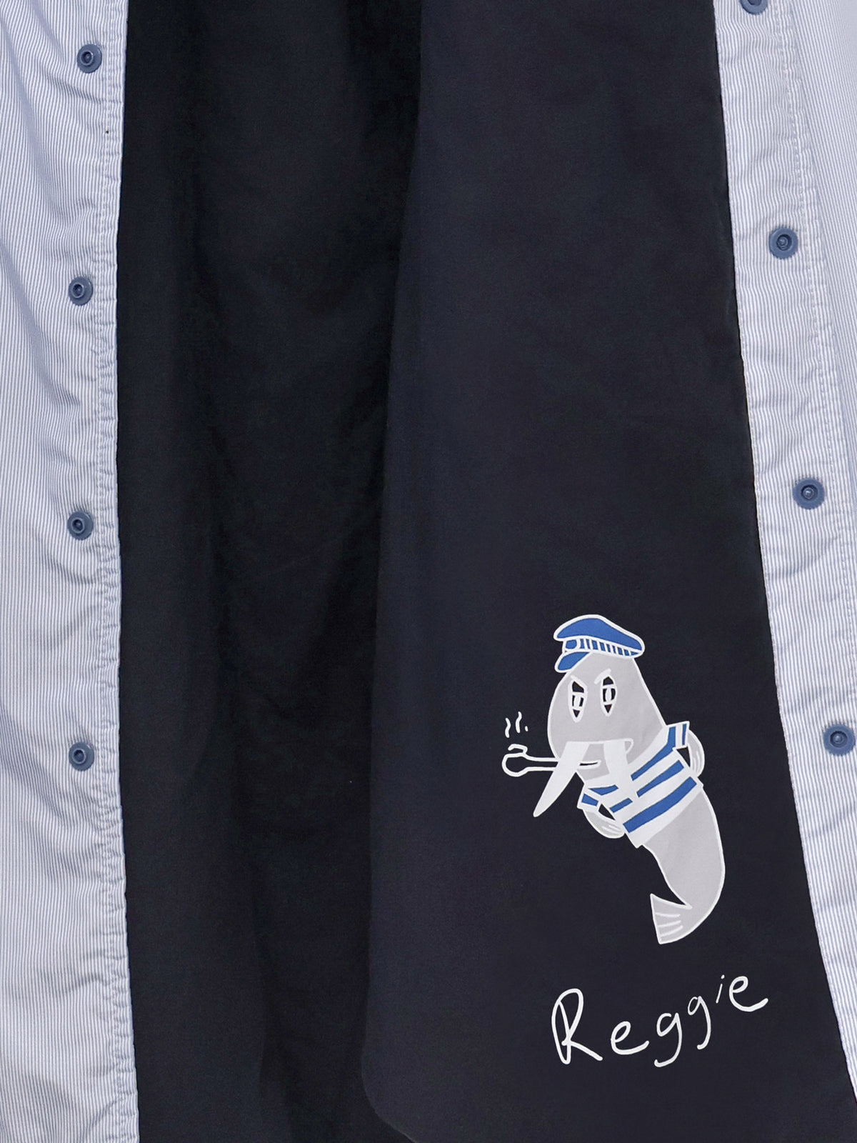 Aspesi x Nugnes Comfortemp "13 Più" shirt with Reggie print detail