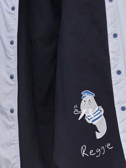 Aspesi x Nugnes Comfortemp "13 Più" shirt with Reggie print detail thumbnail
