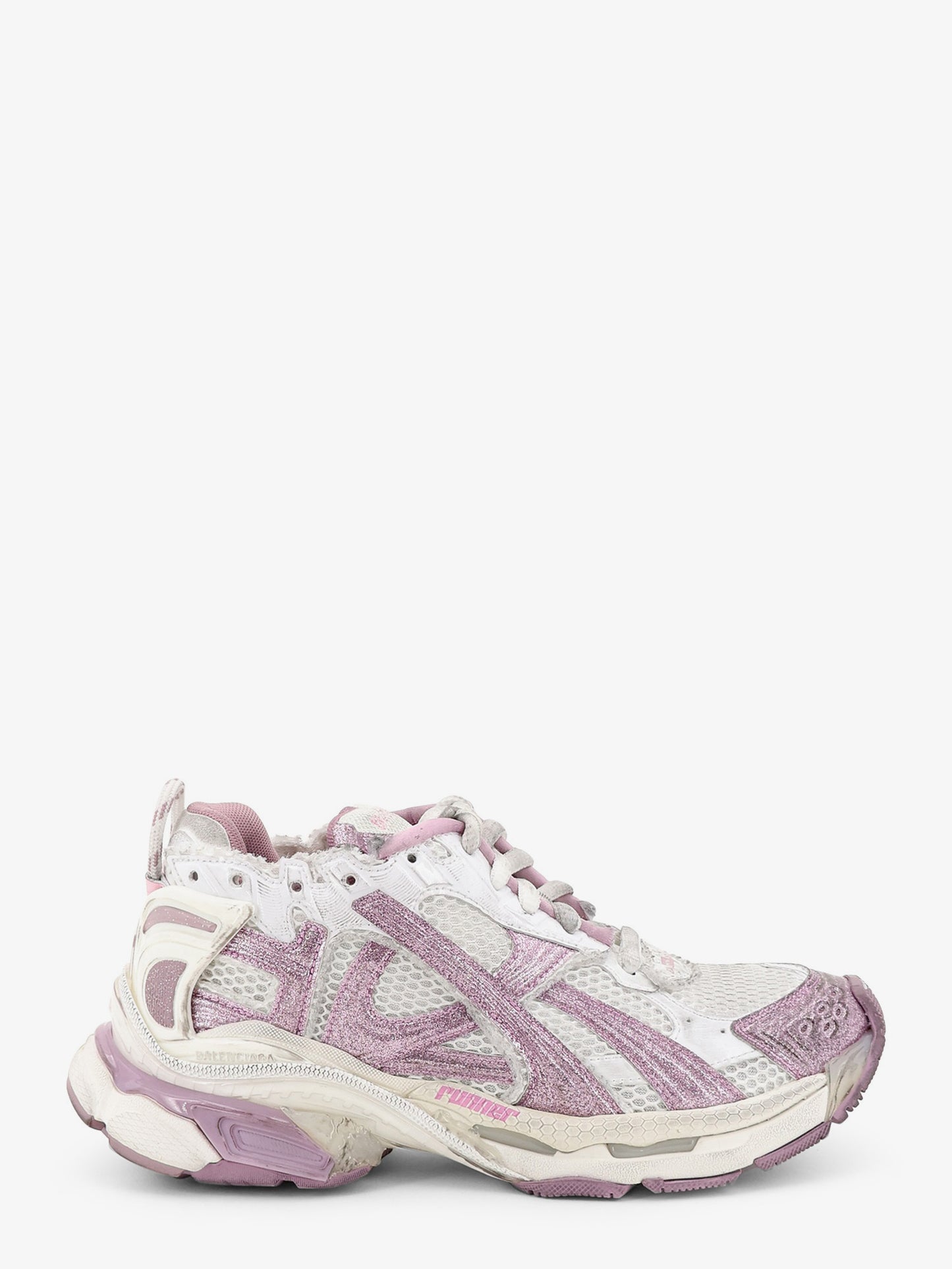 Sneakers Runner in mesh con inserti glitter