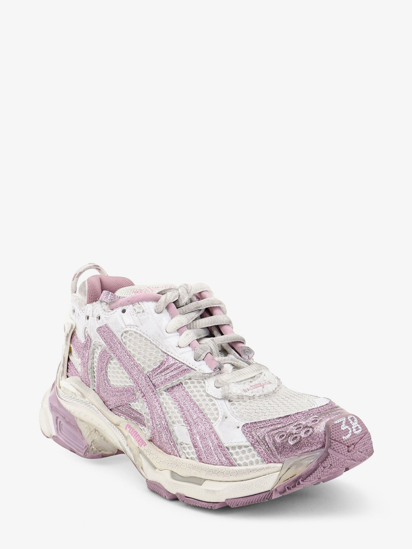 Sneakers Runner in mesh con inserti glitter