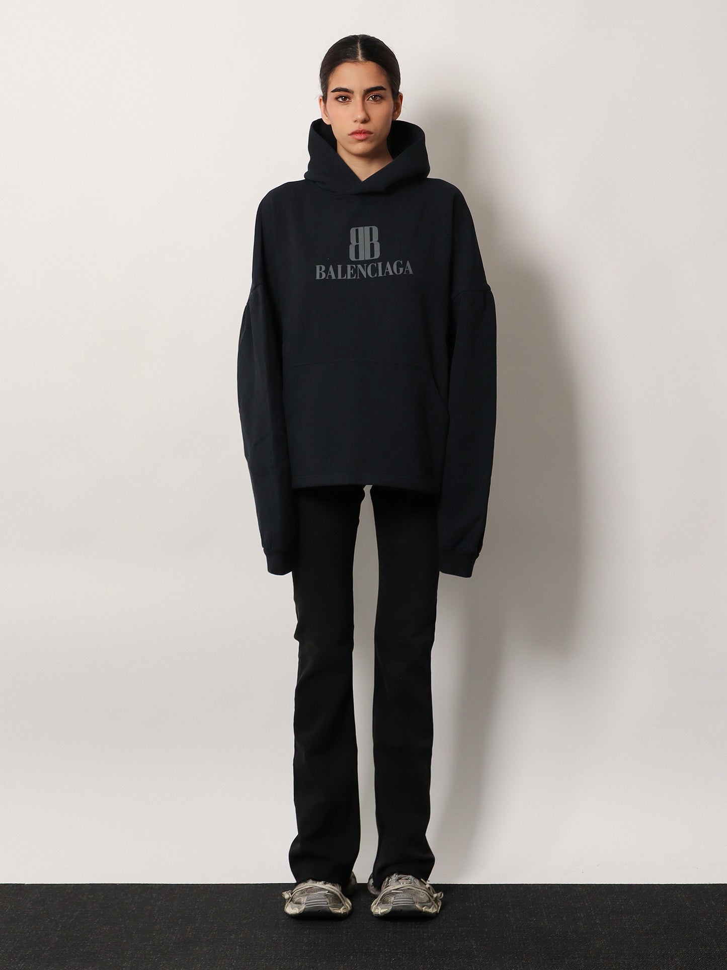 Cropped cotton sweatshirt