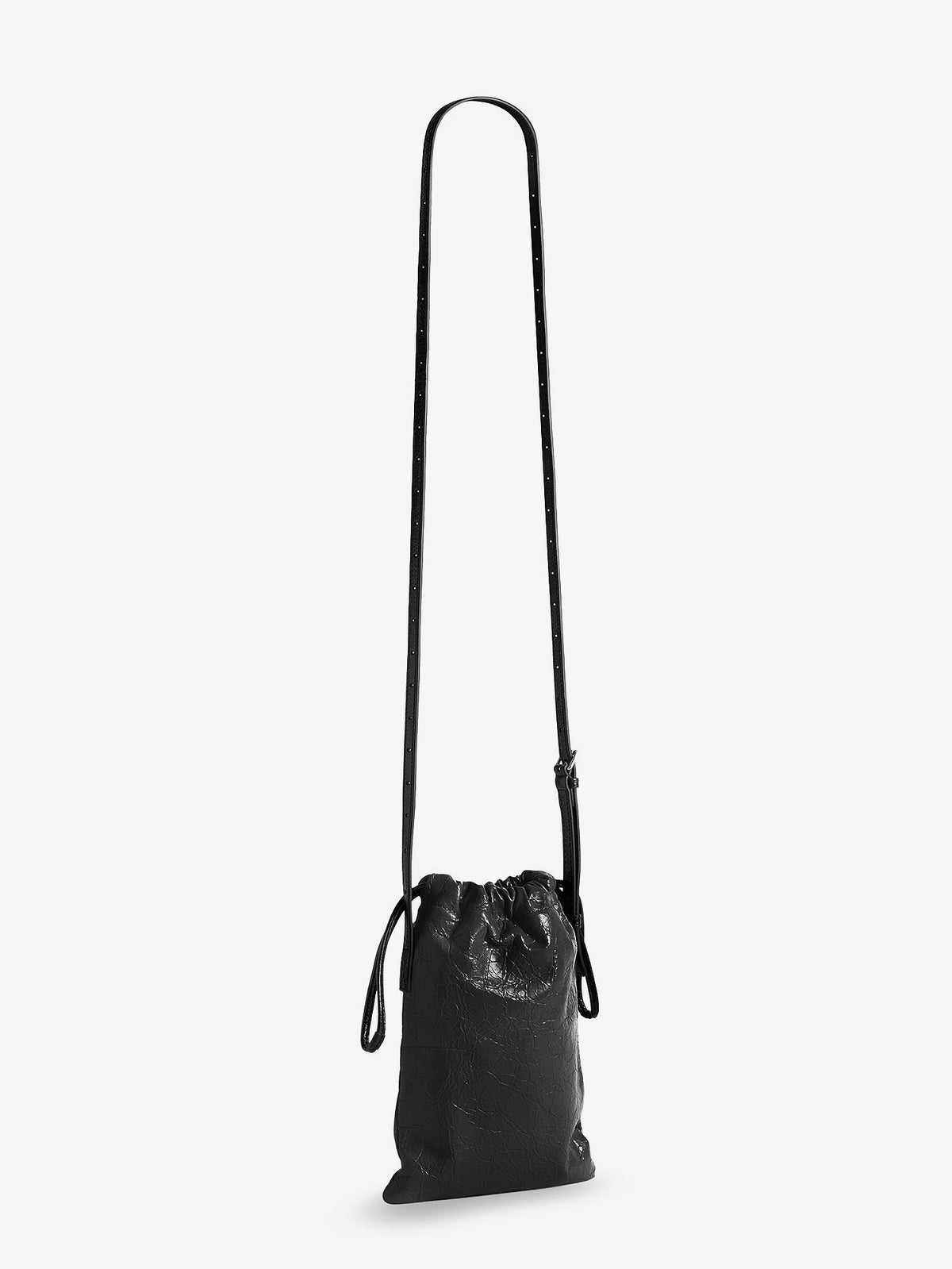 Leather Shopper Phone Holder with lettering logo on the front