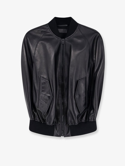 Bomber smanicato in pelle  thumbnail