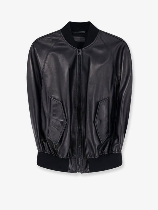 Sleeveless leather jacket