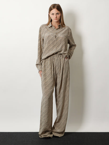 Monogram silk trousers thumbnail