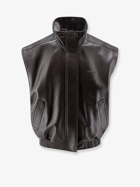 Sleeveless leather jacket BALENCIAGA - Nugnes1920