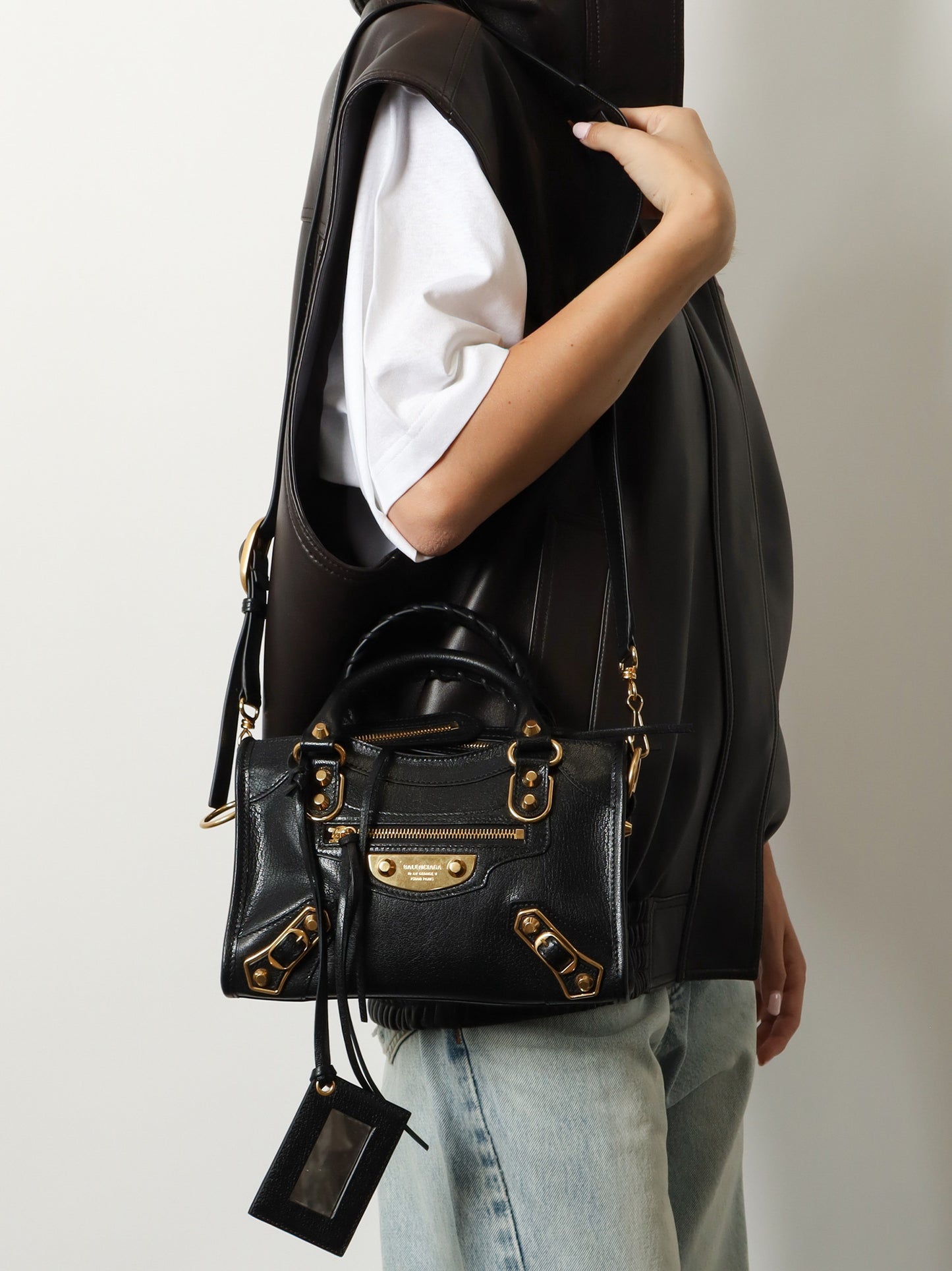 Le City Uptown Mini leather handbag