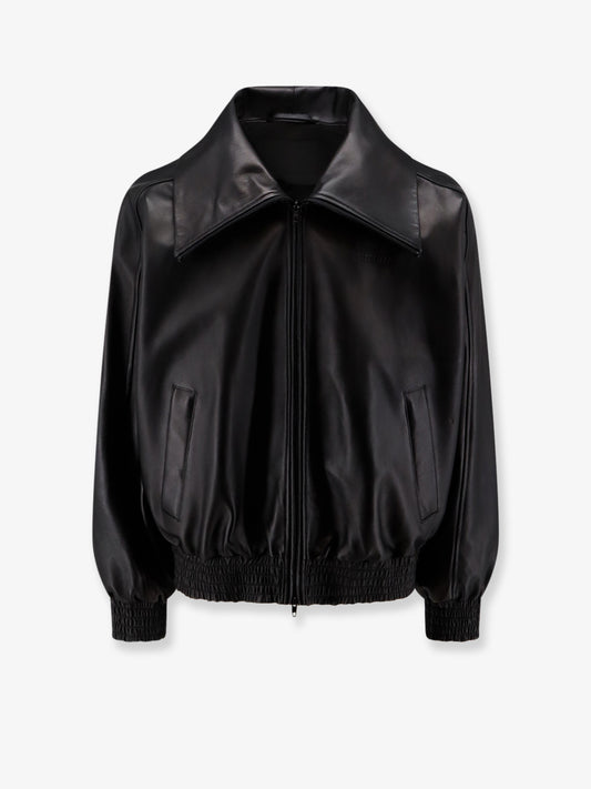 Leather jacket with Logo detail