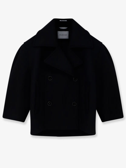 Compact double-wool cocoon peacoat thumbnail